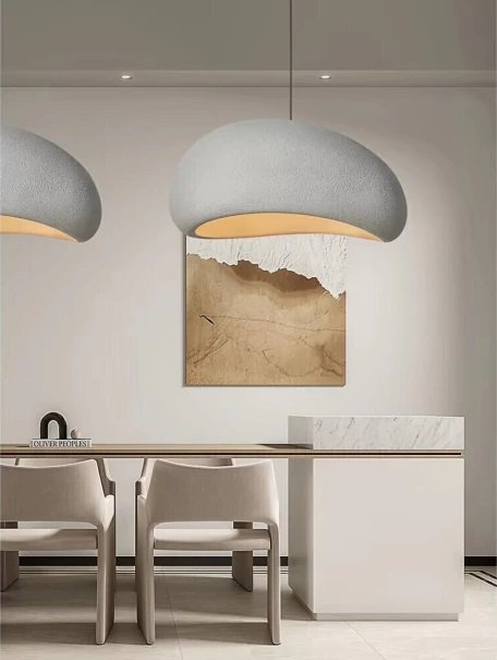 COLGANTE SAROS 60X34 E27 BLANCO